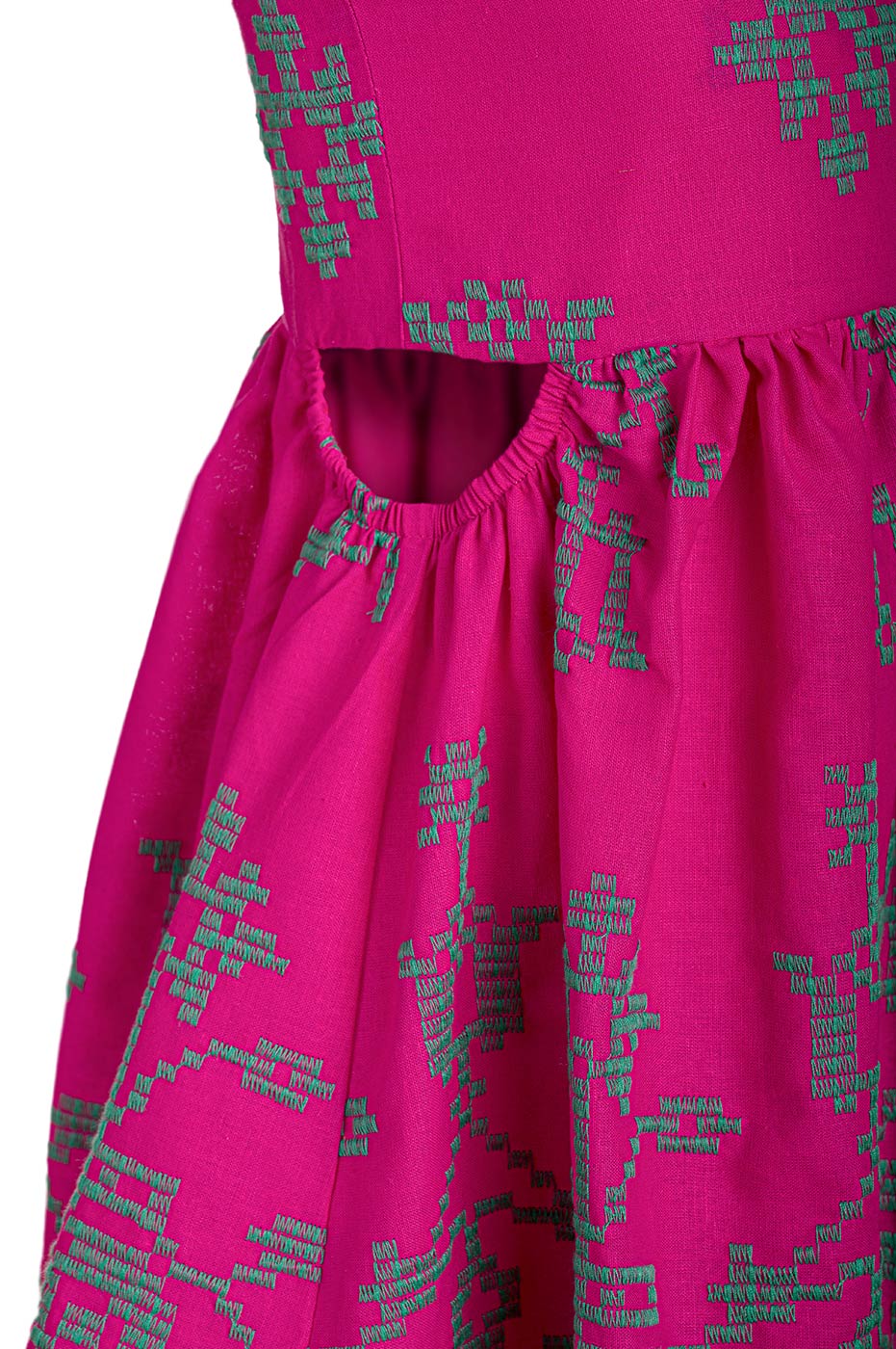 Παιδικό Φόρεμα με Κεντήματα Φούξια