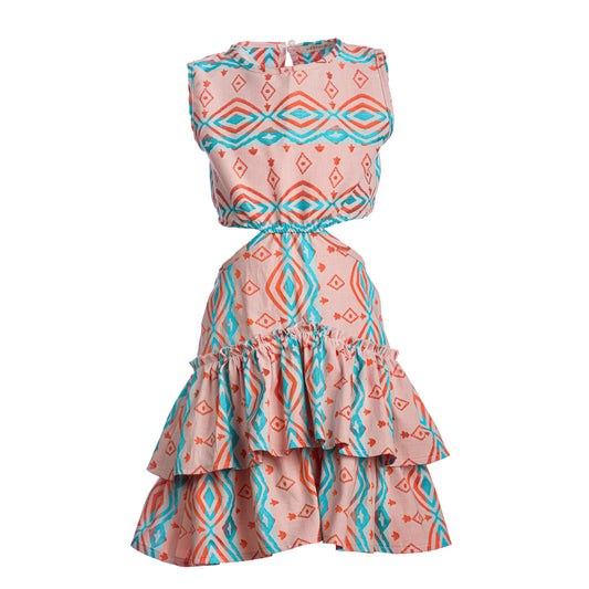 Παιδικό Υφαντό Φόρεμα Πορτοκαλί