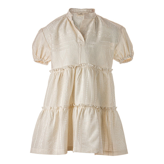 Παιδικό Φόρεμα Κεντημένο Εκρού