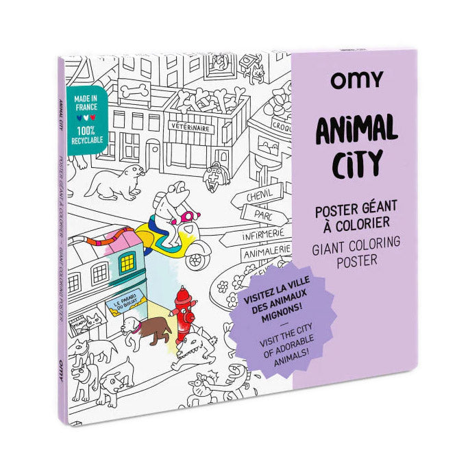 Color-in Αφίσα Η Πόλη των Ζώων
