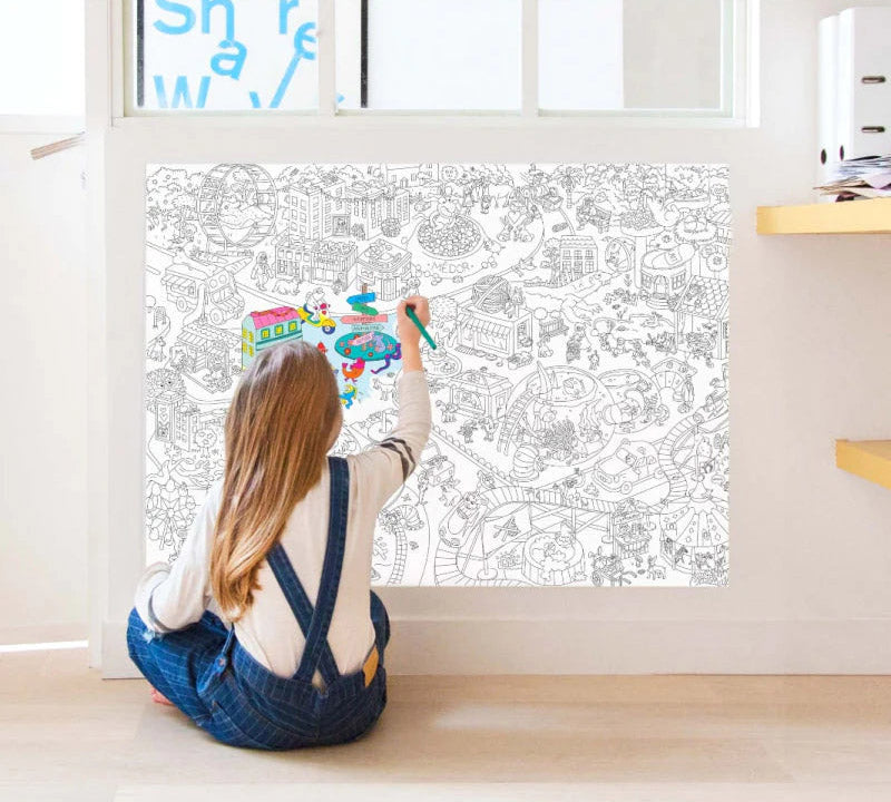 Color-in Αφίσα Η Πόλη των Ζώων