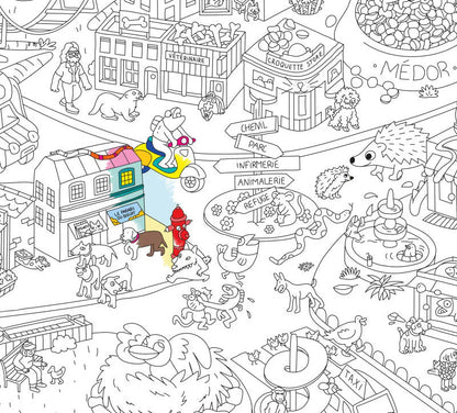 Color-in Αφίσα Η Πόλη των Ζώων