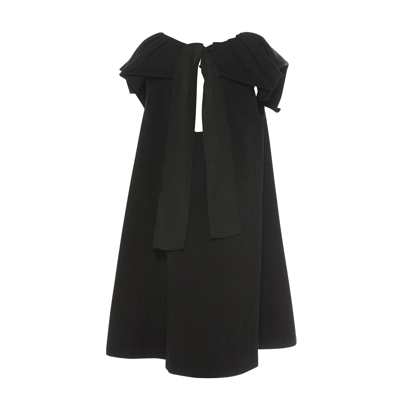 Παιδικό Φόρεμα με Βολάν Λαιμόκοψη Μαύρο