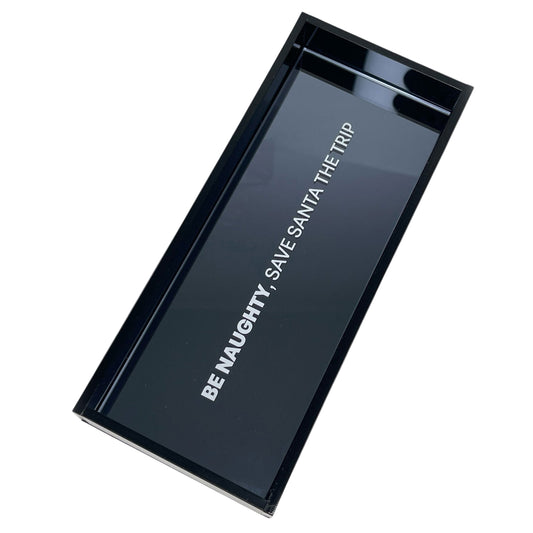 99.CTS250_NAUGHTY # Christmas Tray Black