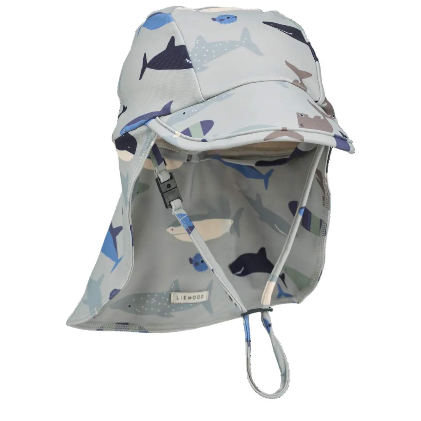 99.LW19880_2619 # Kids' Sun Hat Cecilia Shark Dove Blue