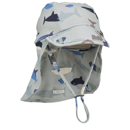 99.LW19880_2619 # Kids' Sun Hat Cecilia Shark Dove Blue