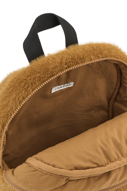99.LW20976_3050 # Kids Plush Backpack Denise Tiger Golden Caramel