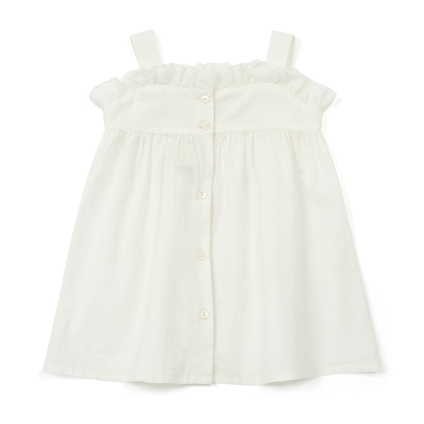 Βρεφικό Φόρεμα με Κέντημα Λευκό