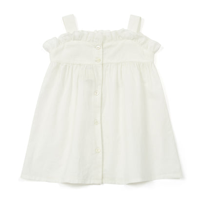 Βρεφικό Φόρεμα με Κέντημα Λευκό