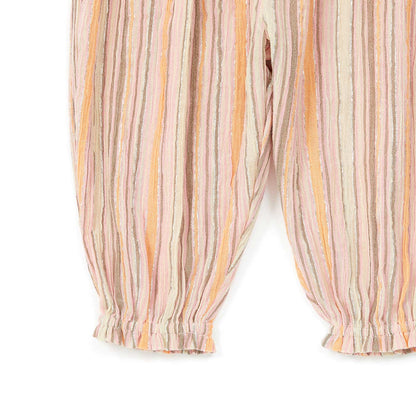 Βρεφικό Παντελόνι Ριγέ με Χρυσοκλωστή