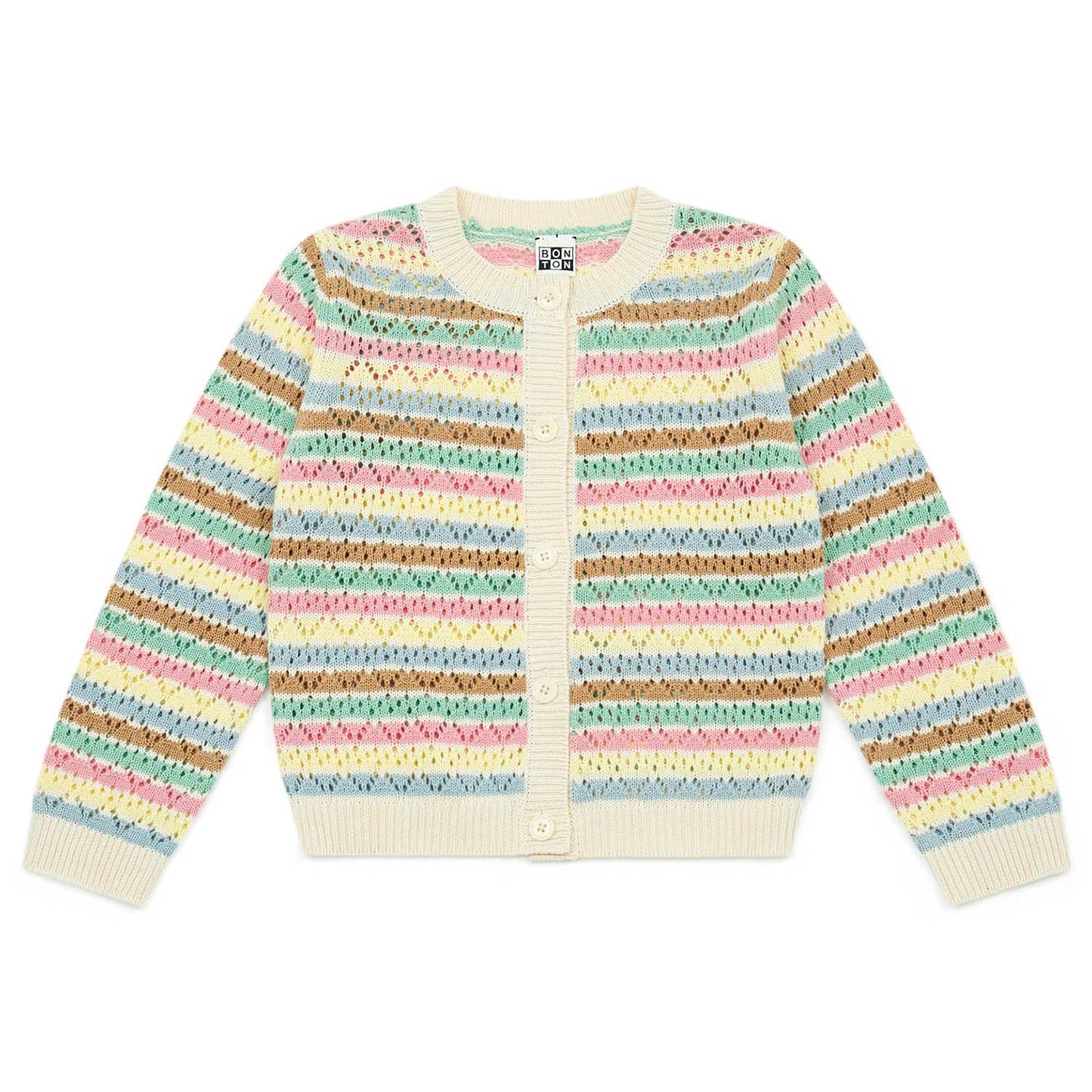 Παιδική Πλεκτή Ζακέτα Πολύχρωμη Ριγέ