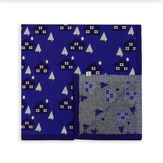 Βρεφική Πλεκτή Κουβέρτα Blueberry