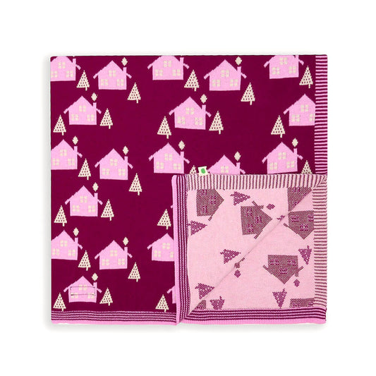 Βρεφική Πλεκτή Κουβέρτα Pomegranite