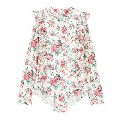 52A.FBC-S25-B0128 # Βρεφικό Ολόσωμο Μαγιώ Aurelie Cream Rosa Festa