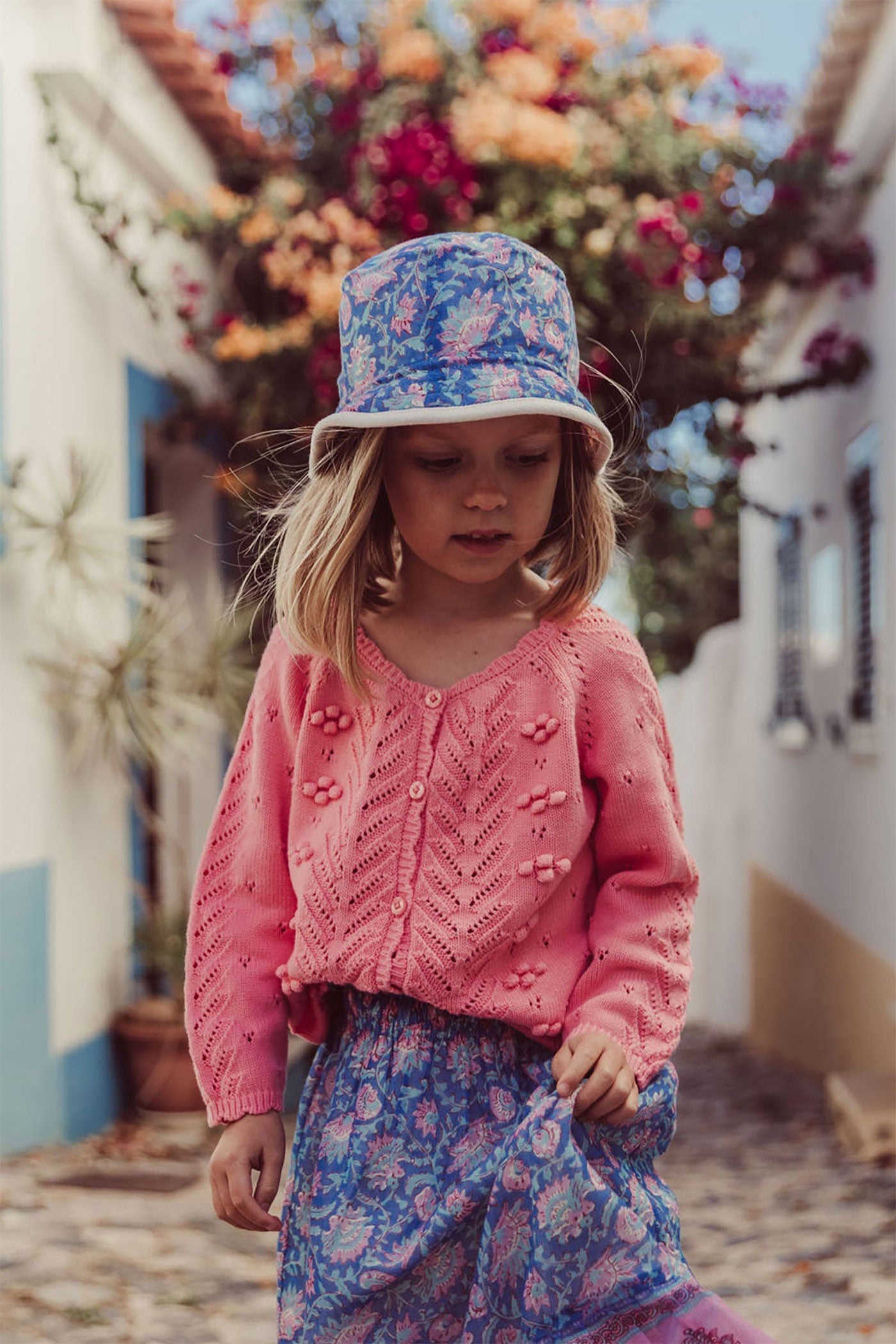 52A.GRC-S25-C0452 # Kids Cardigan Pink Challi