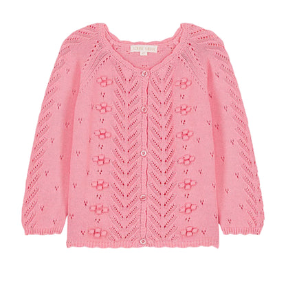 52A.GRC-S25-C0452 # Kids Cardigan Pink Challi