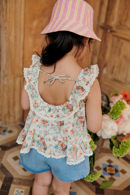 52A.GRI-S25-B0162 # Παιδική Αμάνικη Μπλούζα Rosa Festa Cream Zelie