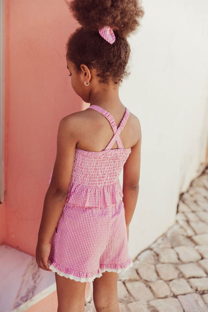 52A.GRI-S25-S0256 # Kids Shorts Pink Fragola Vichy