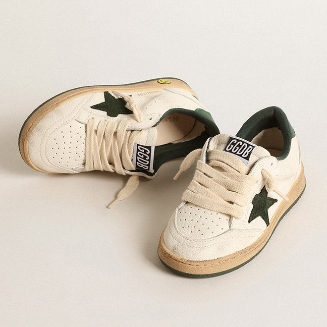 Παιδικό Αθλητικό Παπούτσι Golden Goose Ecru - Green