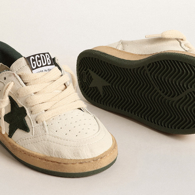 Παιδικό Αθλητικό Παπούτσι Golden Goose Ecru - Green