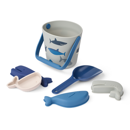 99.LW20558_2619 # Beach Set Gilma Shark Dove Blue 