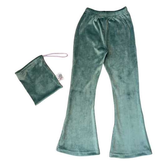52B.MF127vl # Παιδικό Βελούδινο Κολάν Green Mint