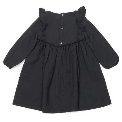Παιδικό Φόρεμα με Φρου-Φρου Ανθρακί
