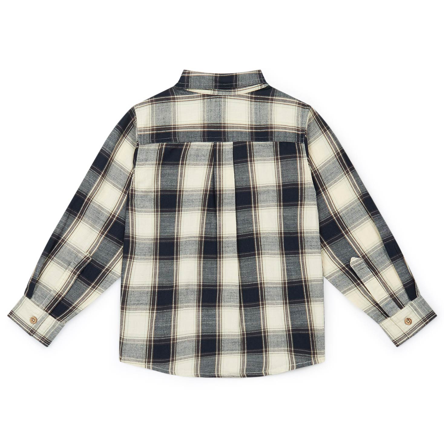 Παιδικό Πουκάμισο Καρό Εκρού