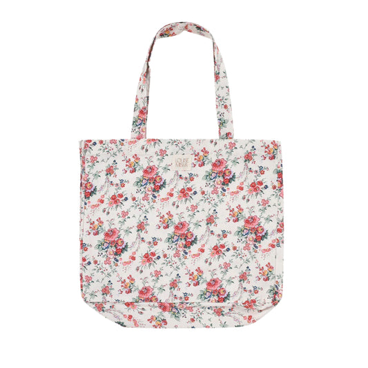 52A.HAI-S25-T0204 # Πάνινη Τσάντα Cream Rosa Festa