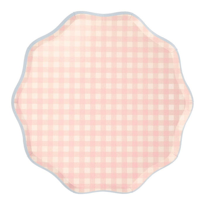 Χάρτινα Πιάτα Φαγητού Gingham