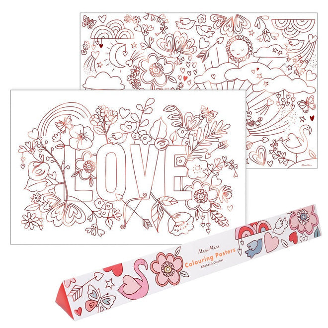 Color-in Αφίσες Valentine's