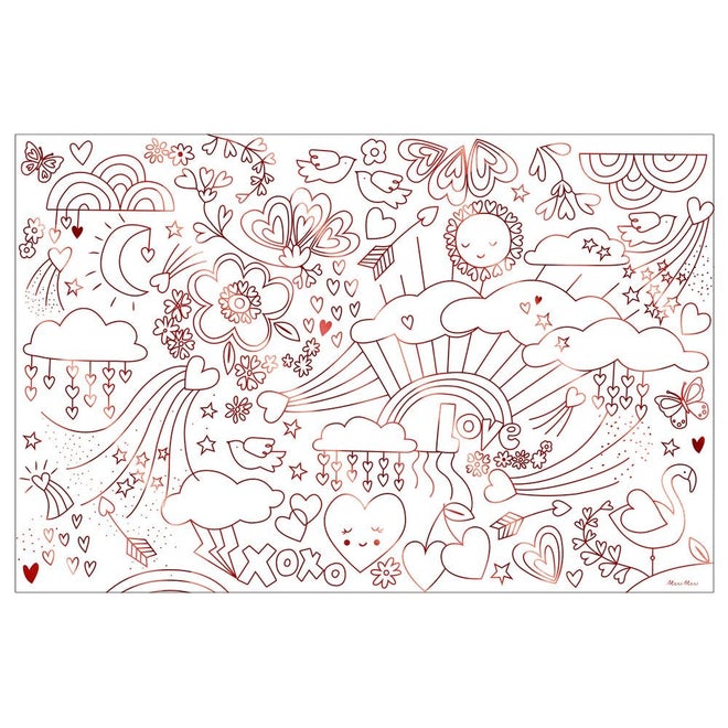 Color-in Αφίσες Valentine's