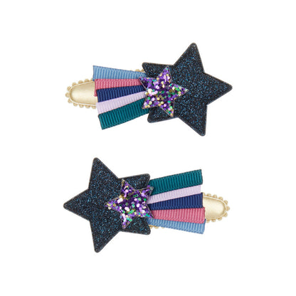 Παιδικά Κλιπς Μαλλιών Glitter Stars
