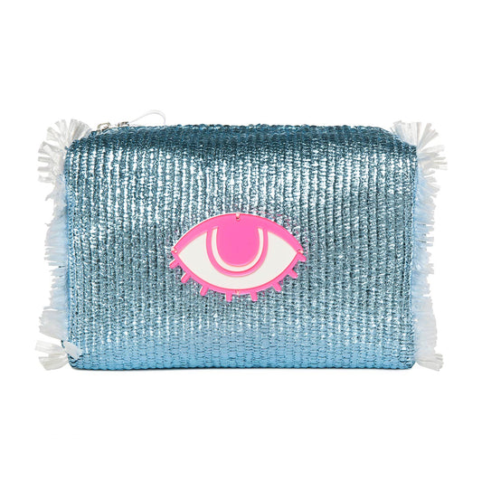 Αδιάβροχο Νεσεσέρ Melissa Blue Raffia με Ματάκι