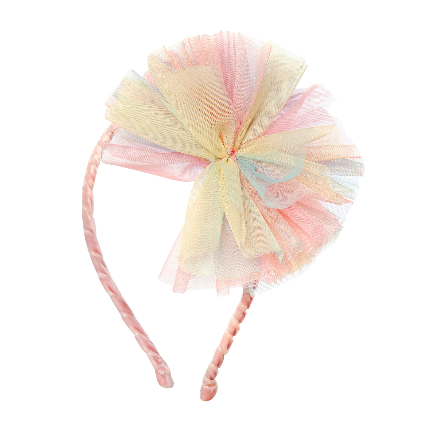 Παιδική Στέκα Μαλλιών Rainbow Tulle Bow Pink