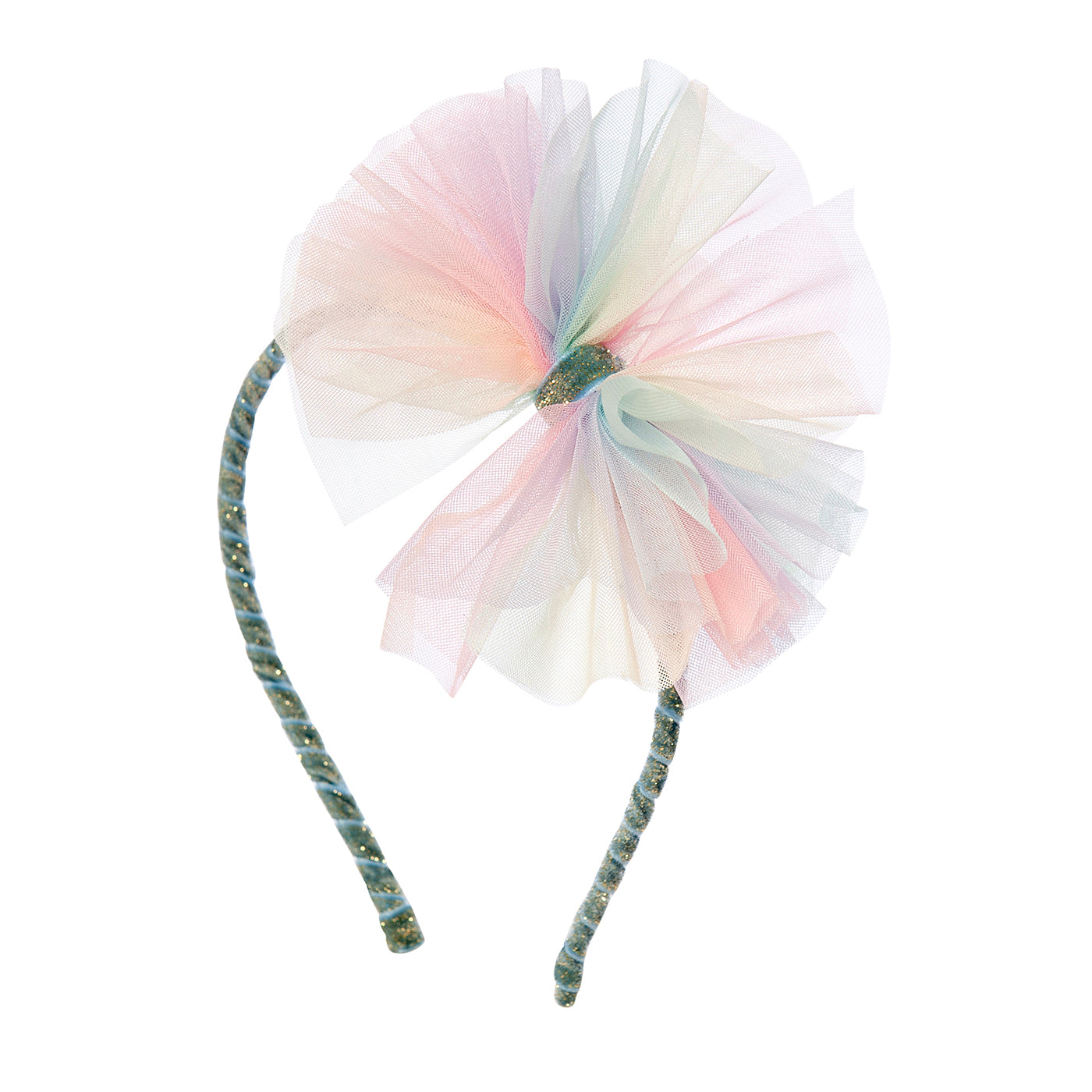 Παιδική Στέκα Μαλλιών Rainbow Tulle Bow Blue