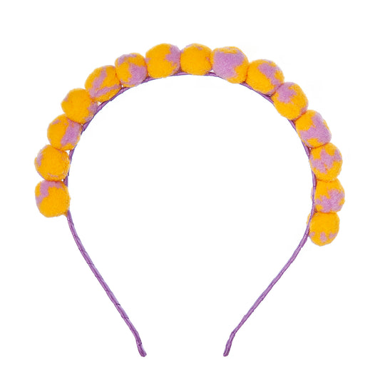 Παιδική Στέκα Μαλλιών Pom Pom Purple