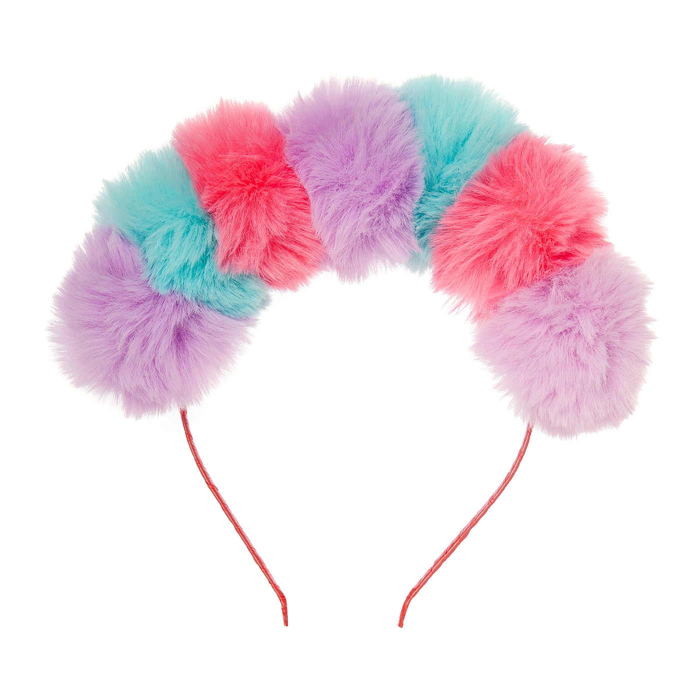 Παιδική Στέκα Μαλλιών Crown Fur Pom Pom