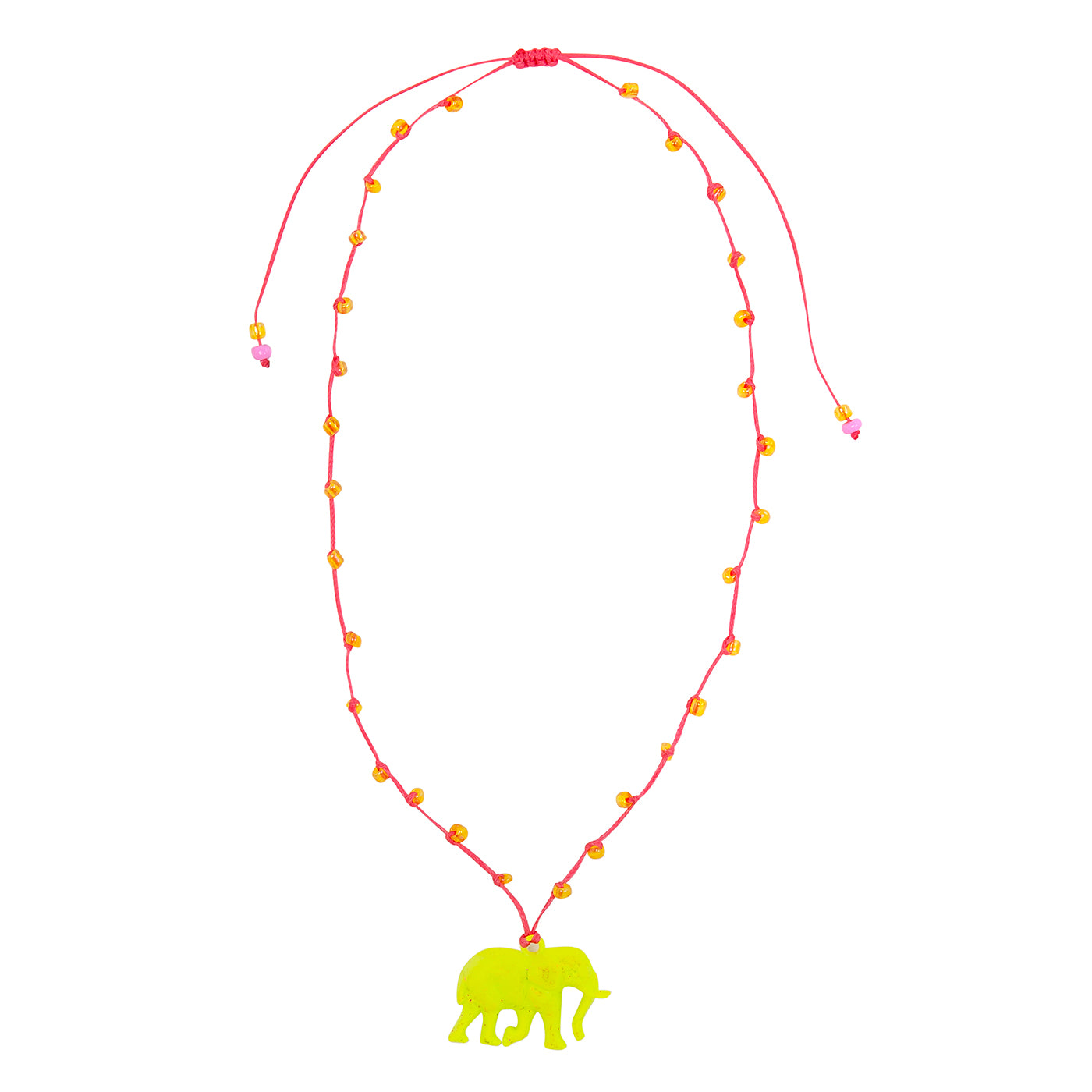 Παιδικό Κολιέ Elephant Fluo Yellow