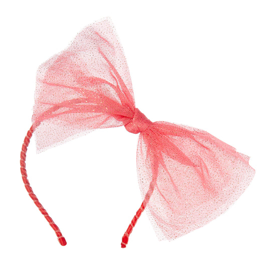 Παιδική Στέκα Μαλλιών Tulle Bow Coral