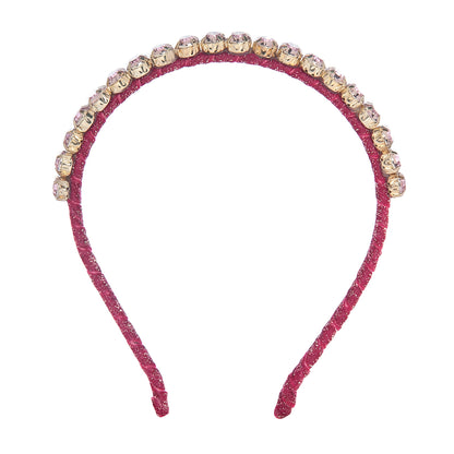 Kids Velvet Headband with Crystals