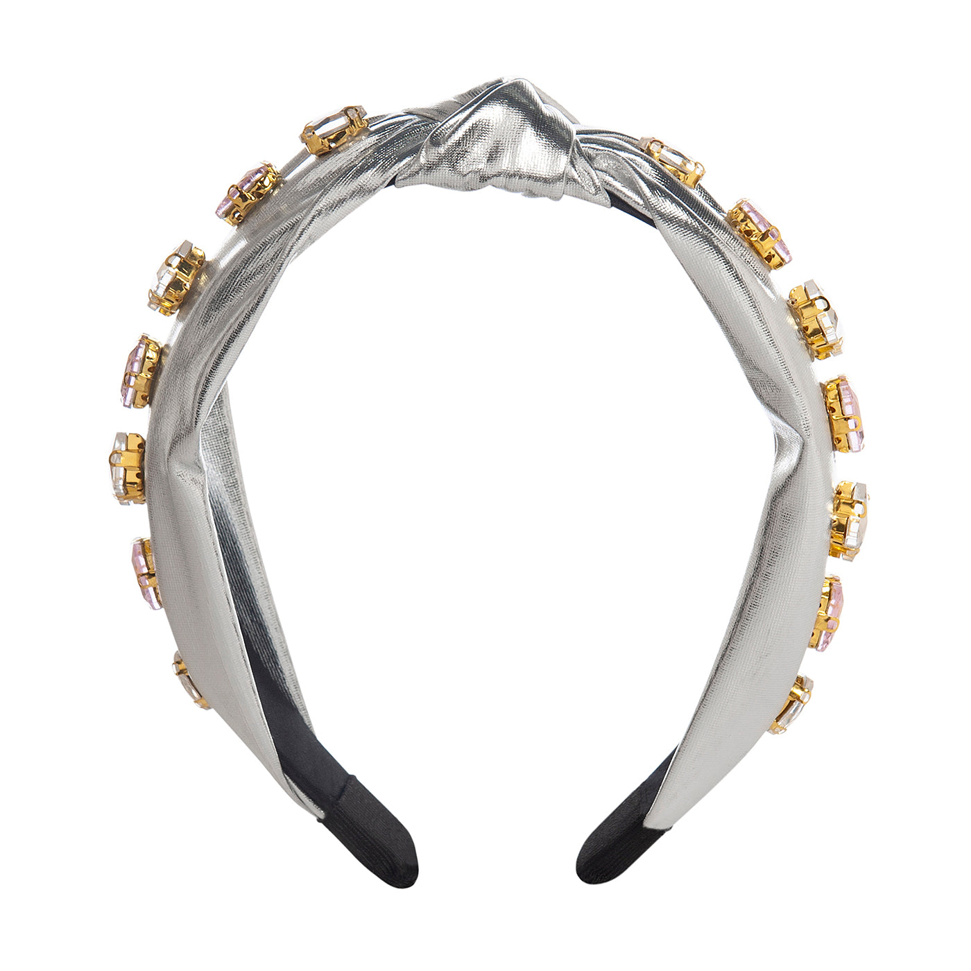 Παιδική Στέκα Μαλλιών Tiara Metallic Silver with Crystals