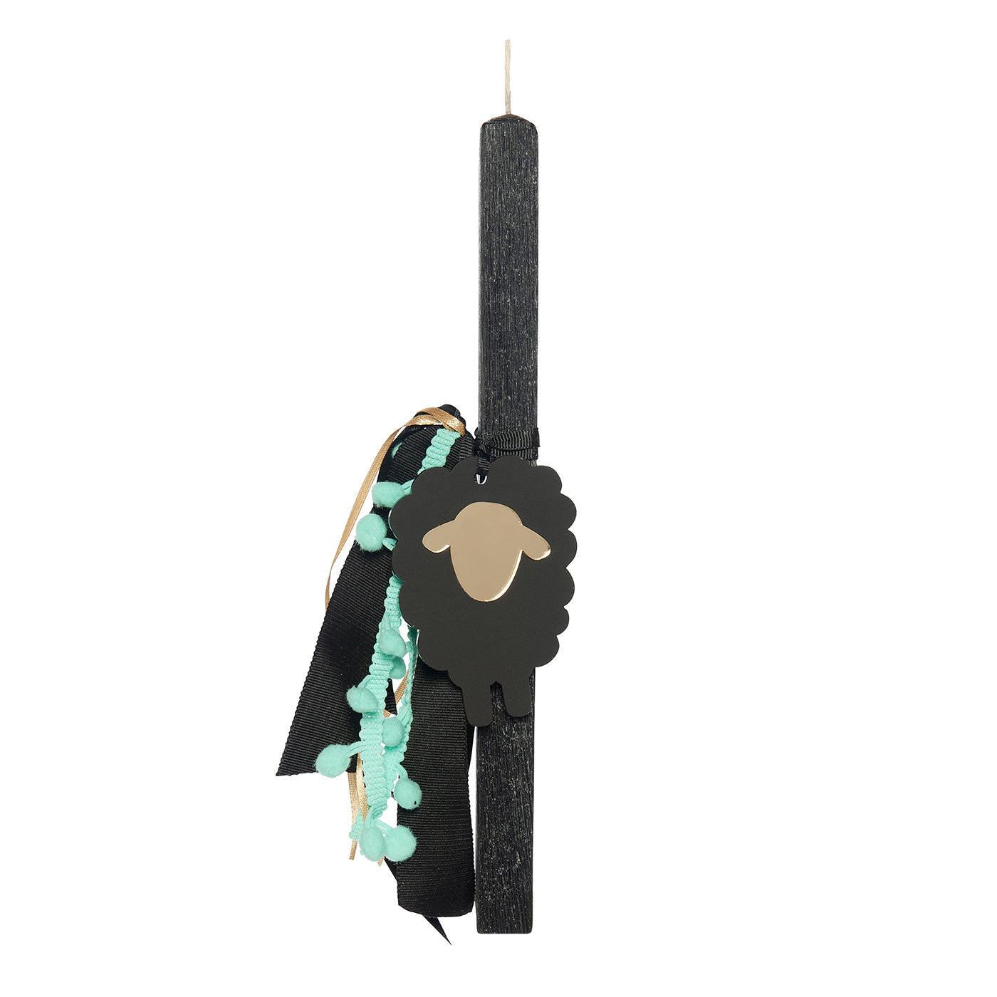 99.cand-sheep-black # Easter Candle Sheep Black