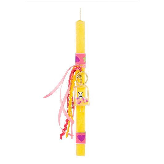 99.cand-icelolly-key-yellow # Easter Candle Ice Lolly Key Ring Yellow