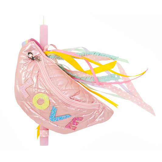 99.cand-lovebag-pink # Easter Candle with Waist Bag Love Pink