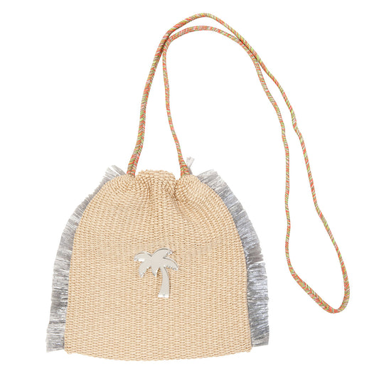 Τσάντα Ώμου Sandy Natural Raffia με Φοίνικα