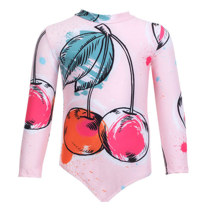 52A.KELIA-CHERRY # Παιδικό Μακρυμάνικο Μαγιώ Kelia Cherry