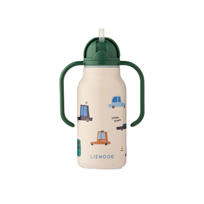 99.LW19618_2780 # Kids Insulated Water Bottle 250ml Cars Sandy