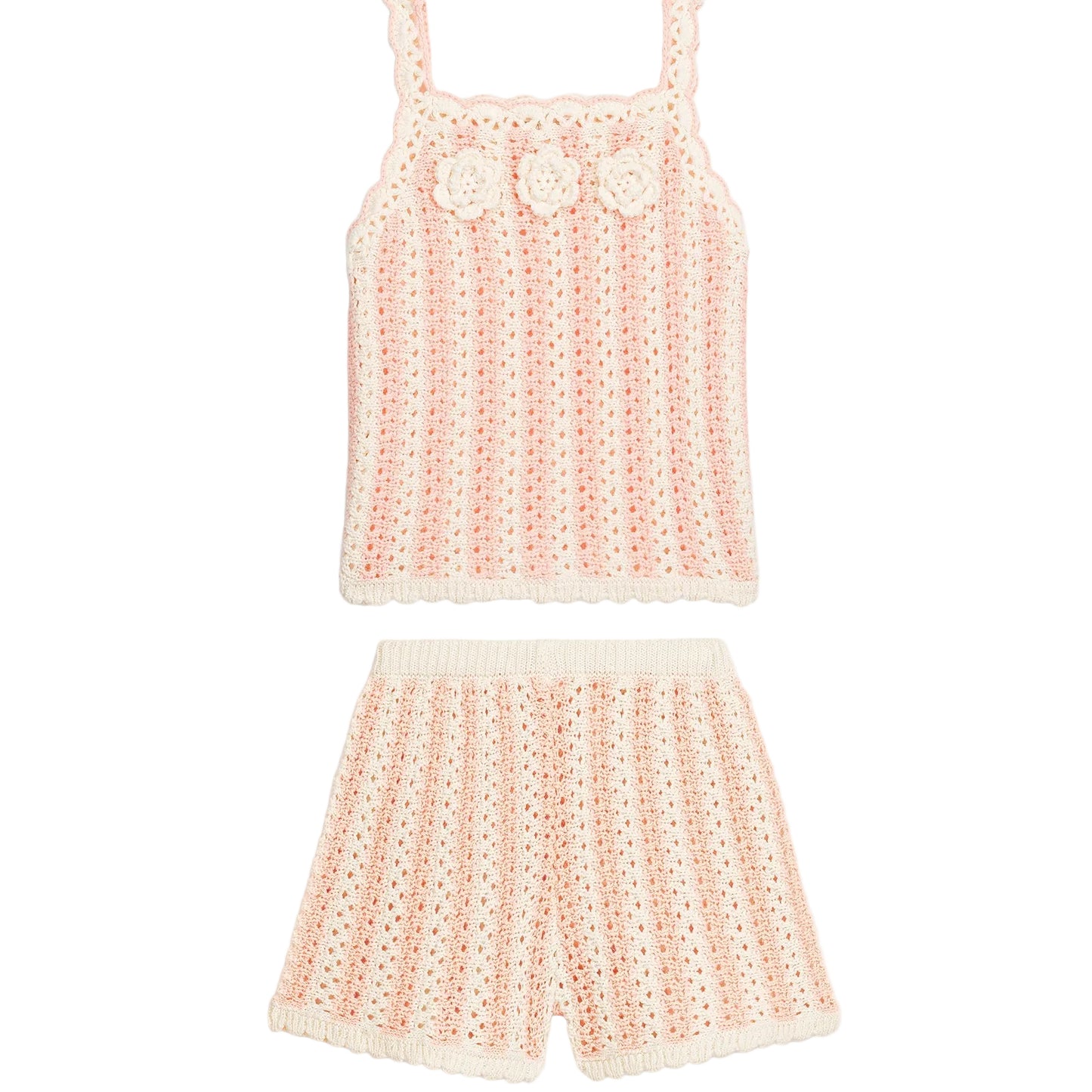 62A.FRC-S26-T0326 # Lary Pink Knitted Baby Set