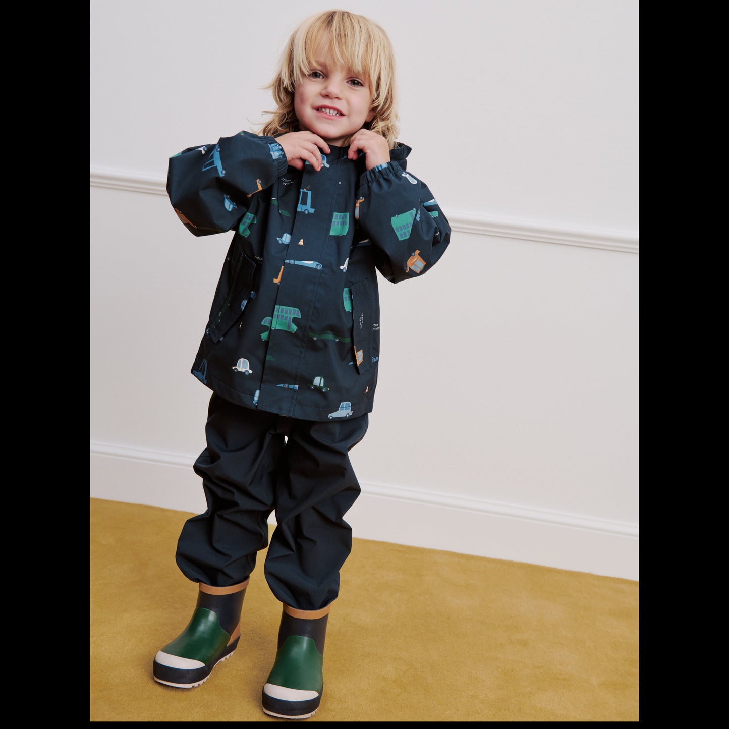 99.LW19909_2782 # Kids Waterproof Set Pedia Cars Classic Navy